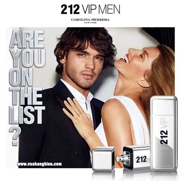 Hương thơm nước hoa Carolina Herrera 212 Vip Men